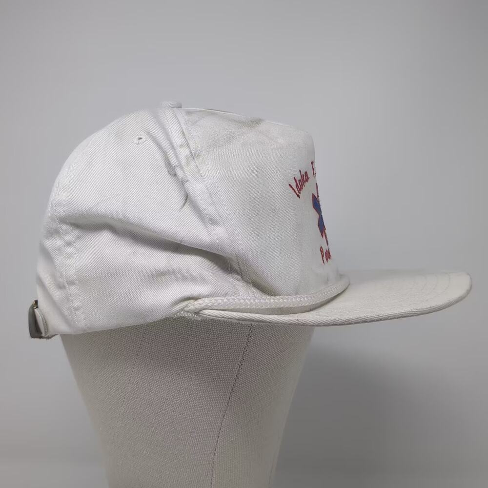 Pro Hat 5 Panel White Red Idaho Falls Fire Paramedics Rope Cap Made in USA OS - Picture 5 of 9